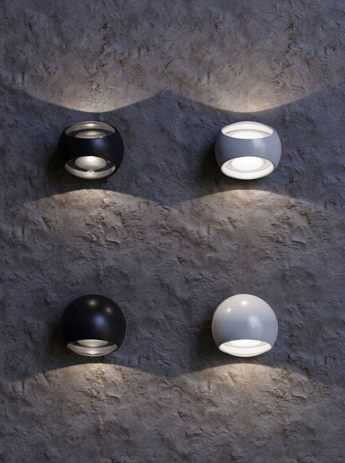 Lampada da parete Outdoor in Alluminio Stream Nero