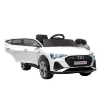 Macchina Elettrica per Bambini 12V con Telecomando, Velocità 3-8km/h, Luci e Musica, Età 3-5 Anni, Bianco