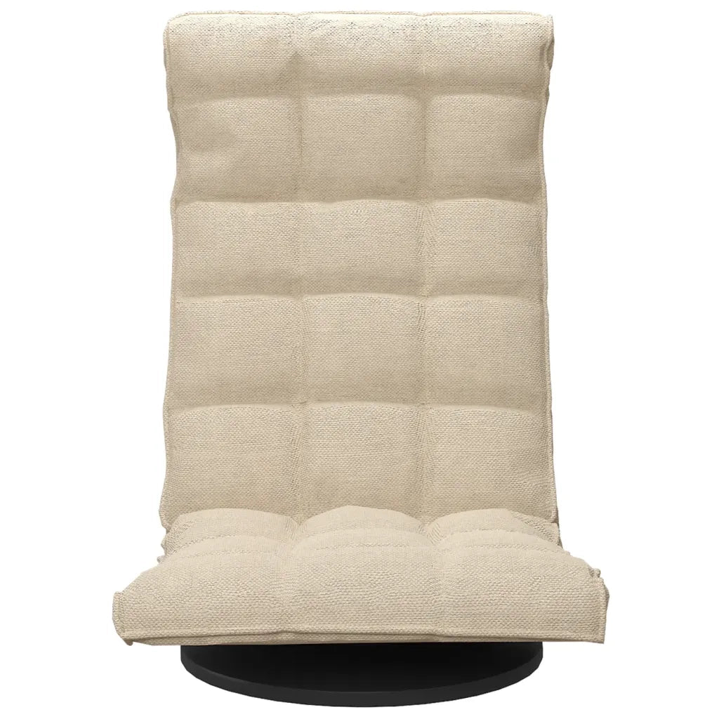Sedia da Pavimento Girevole Crema in Tessuto CFW4706930