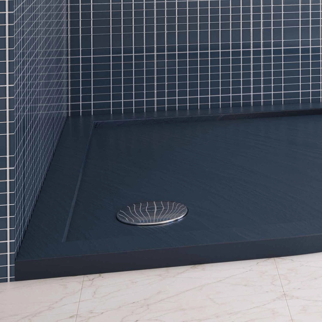 Piatto Doccia Semicircolare in Acrilico Fosterberg Floret 4 Antracite 80x80 cm