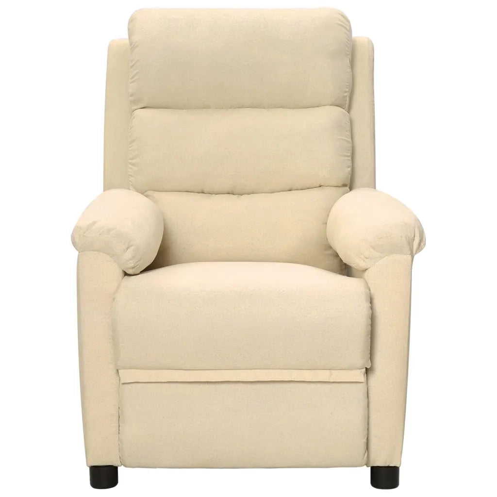 Poltrona Massaggiante Reclinabile Crema in Tessuto cod mxl 32429