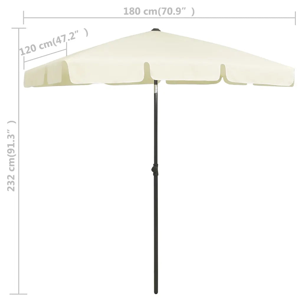 Ombrellone da Spiaggia Giallo Sabbia 300 cm 314719