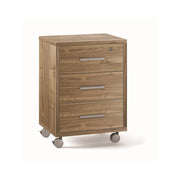 Mobile 3 Cassetti Su Ruote Noce Stelvio cm 51x41x71h - Sarmog