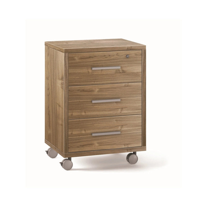 Mobile 3 Cassetti Su Ruote Noce Stelvio cm 51x41x71h - Sarmog