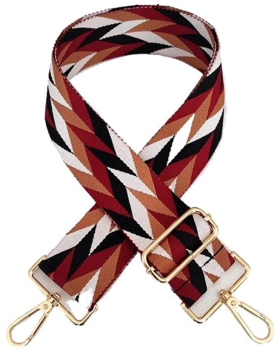 Rigido Riempimento Adattabile 75-130 cm - 5 cm Largo - Multicolore - Riempimento Crossbody - Riempimento Rimovibile - Tessuto Resistente Cotone - Cinturino Tasca