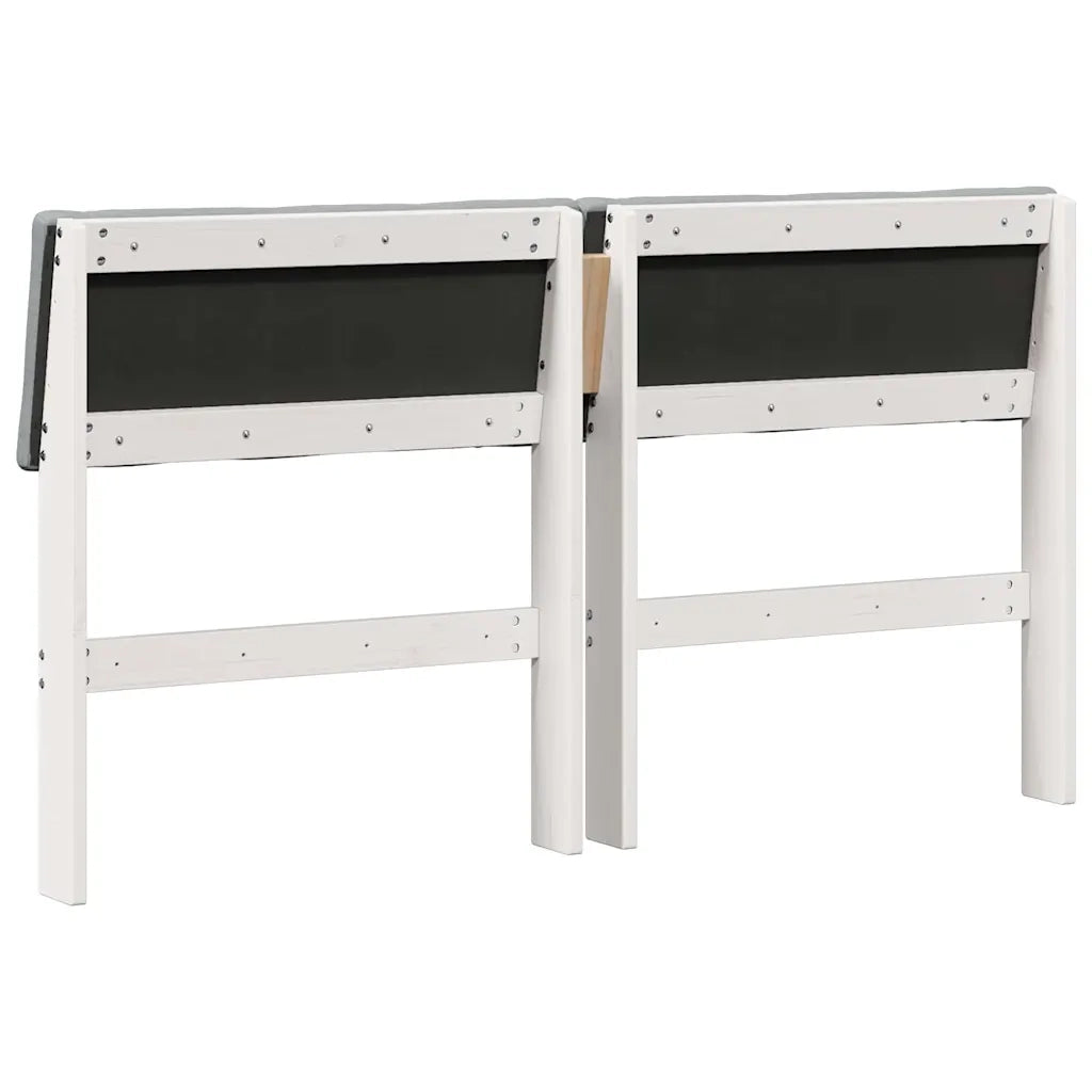 Testiera imbottita Grigio chiaro 140 cm Pino massello
