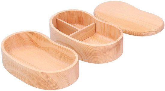 Bento Box Duurzaam - Contenitore da Picnic per Adulti - Deposito di Cibo Portatile - Contenitore da Picnic Stivellabile - Compartimenti - Maniglia Ergonomica
