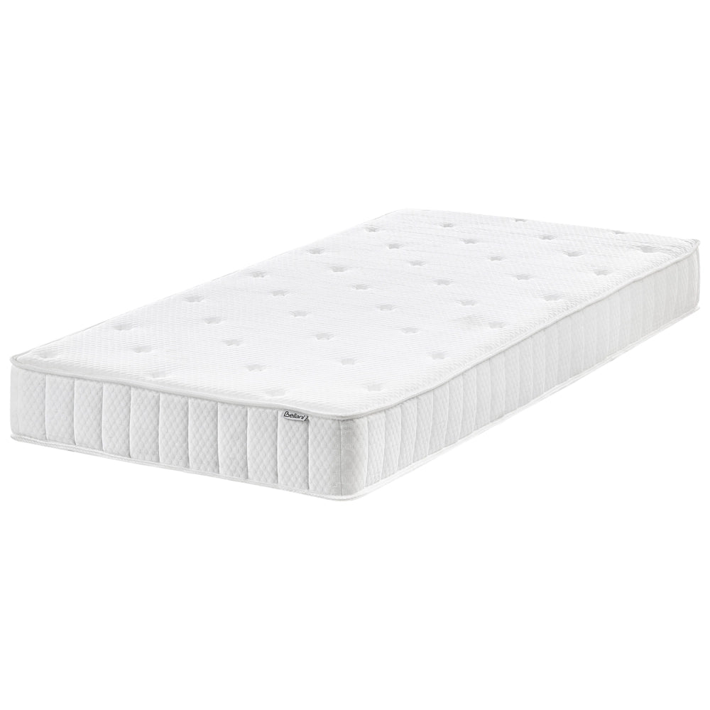 Materasso singolo double face medio duro tessuto bianco per letto 90 x 200 cm