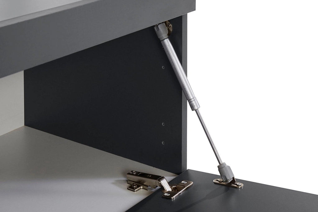 Mobile Tv 3 Ante e Ripiano a Giorno 220x40x35 cm Essential 2A 1R Grigio Antracite Opaco