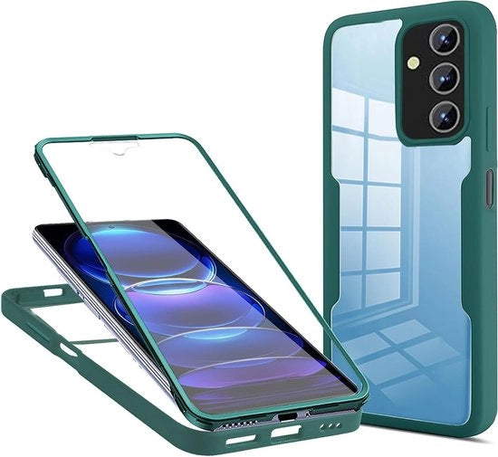 Case per Samsung Galaxy S25 FE con schermo protettivo integrato, protezione 360° contro urti, fodera anti-impatto doppia strato in QS Grano.
