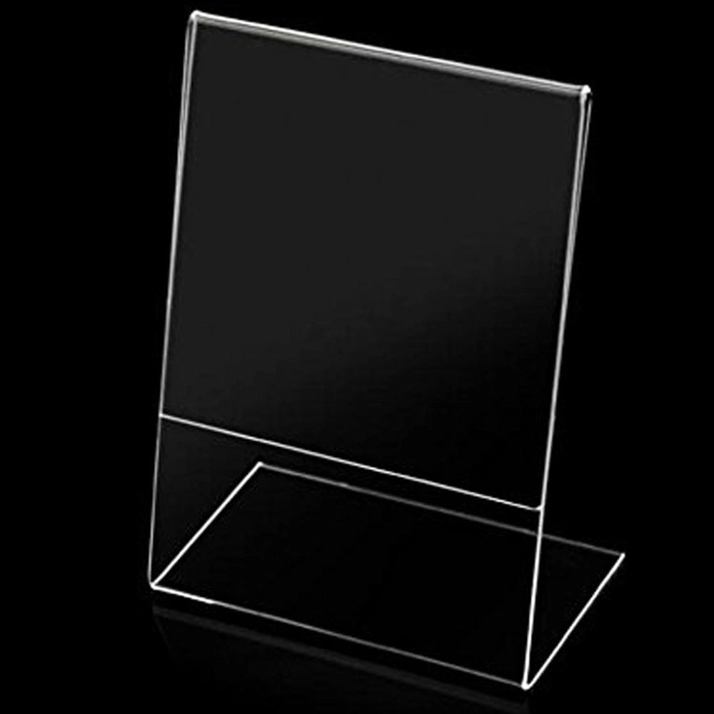 Trade Shop - Set 2pz Cornici Espositore Trasparente Plexiglass 18x24cm Verticale Porta Foto -