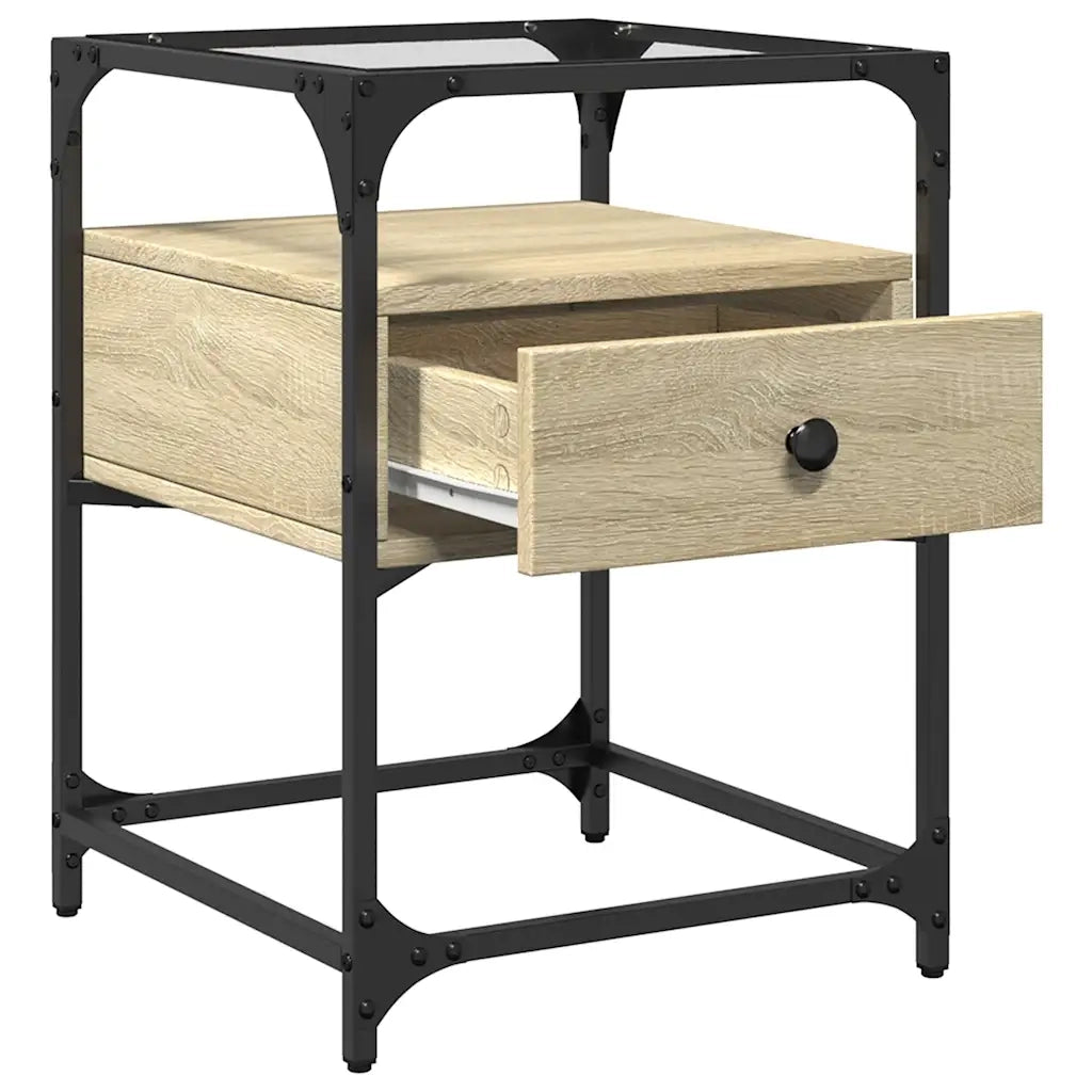 Comodino | Armadio da Notte | Mobiletto da notte Rovere Sonoma 40x40x55 cm in Legno Multistrato