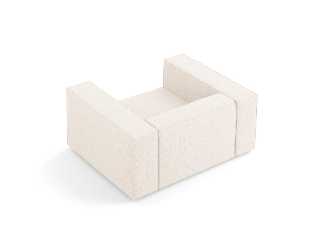 Cosmopolitan Design - Poltrona "Arendal" in ciniglia beige chiaro 