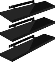 Set di 3 Pannelli da Parete - Pannelli Flottanti - Pannelli Espositivi - Superficie in MDF e PVC - Resistente all'Umido - Installazione Facile - 90x22,9x3,8cm