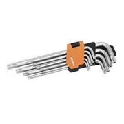 SET CHIAVI MASCHIO TORX LUNGHE KENDO 9 PEZZI T10,15,20,25,27,30,40,45,50 - KENDO