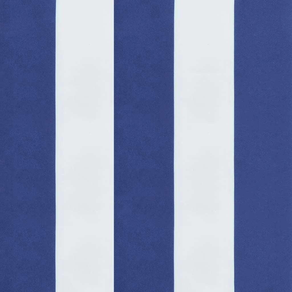 Cuscini Sedia Schienale Basso 2 pz | Cuscini per sedie a Righe Blu e Bianche Oxford