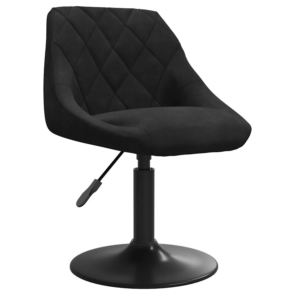 Sedie da Pranzo Girevoli 2 pz Nere in Vellutocod mxl 71393