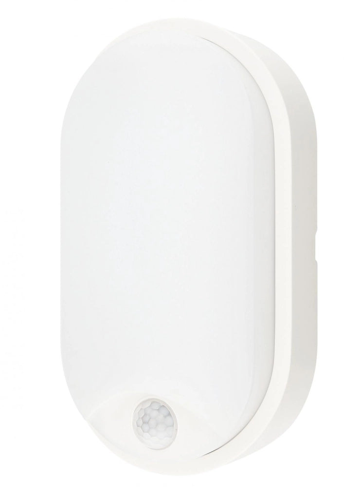 PLAFONIERA LED SENSITIVE BIANCA 14W 1000LM 3000K IP54 CON SENSORE DI MOVIMENTO 11,9X6,05X21,2CM