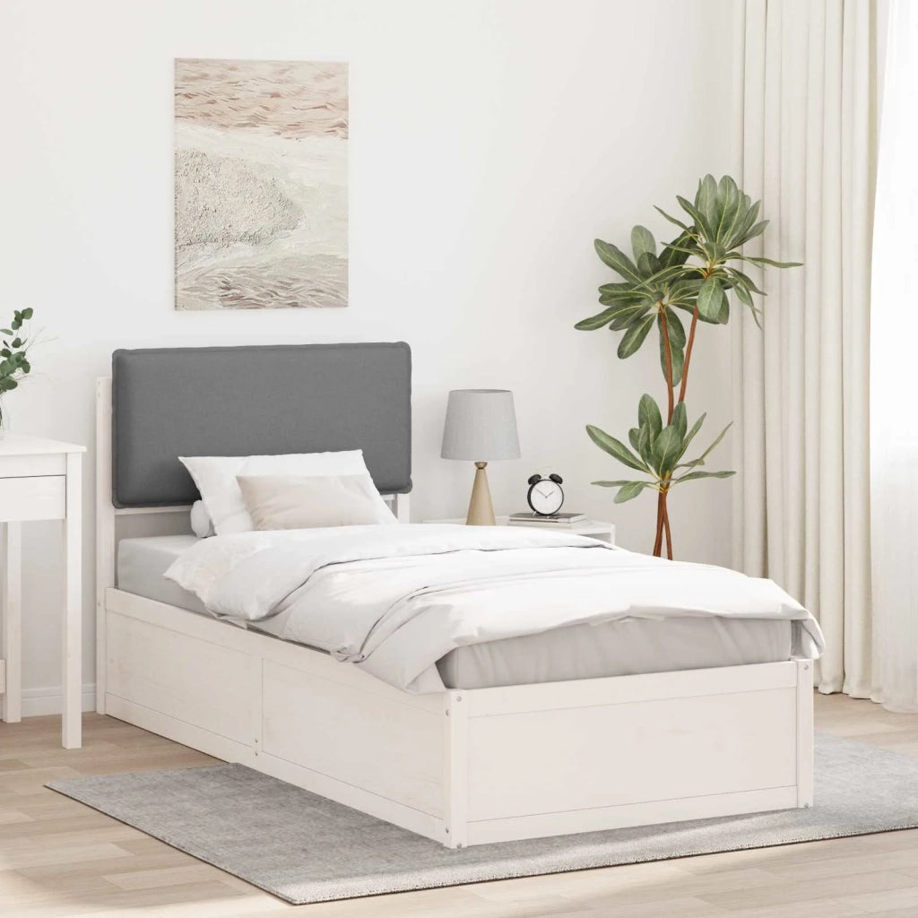 Letto con Testiera Rivestita Grigio chiaro 90 x 190 cm 877598