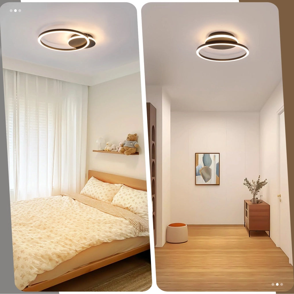 ZMH Lampada da soffitto plafoniera LED moderna 24W metallo 3000K per cucina corridoio