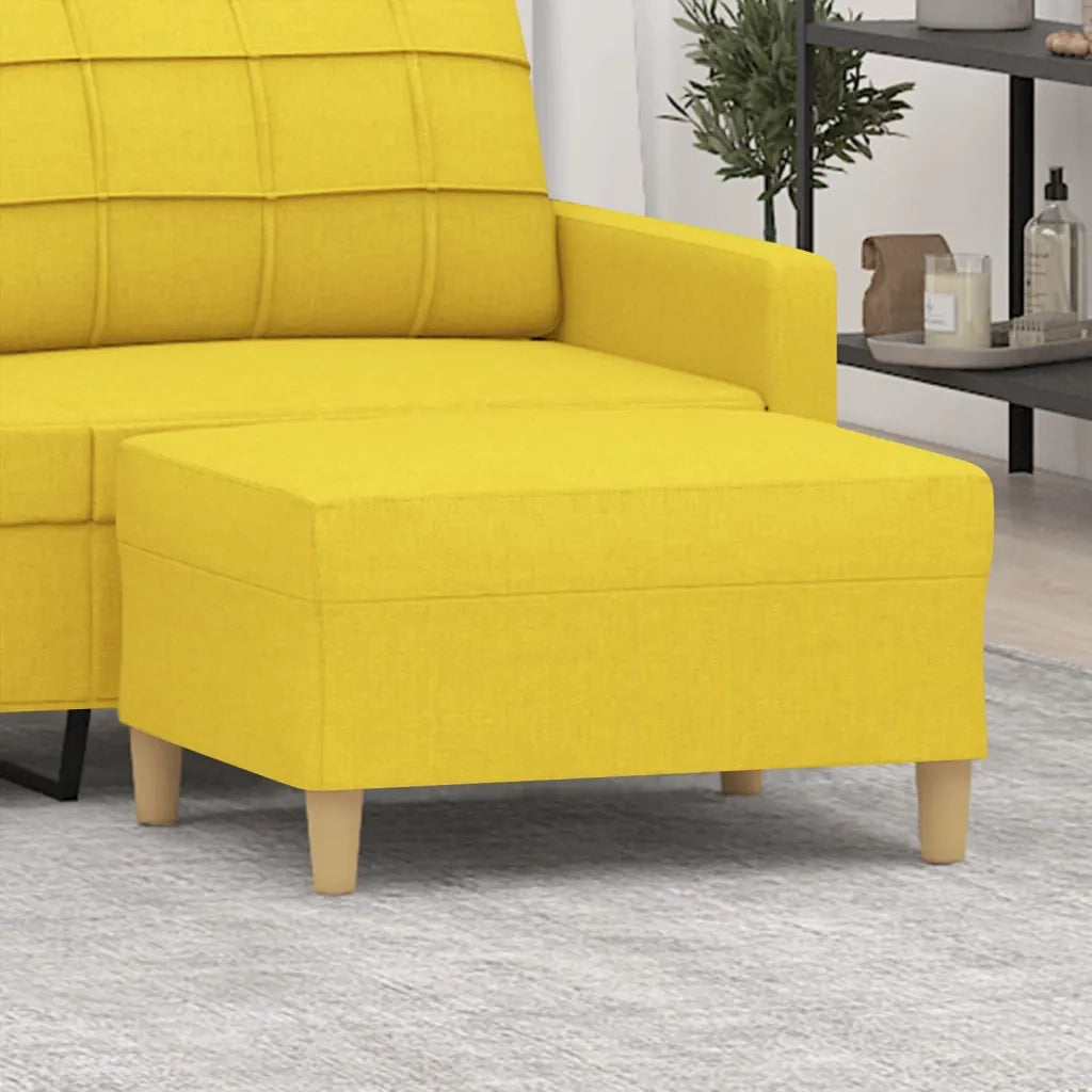 Poggiapiedi Giallo Chiaro 70x55x41 cm in Tessuto cod mxl 64304