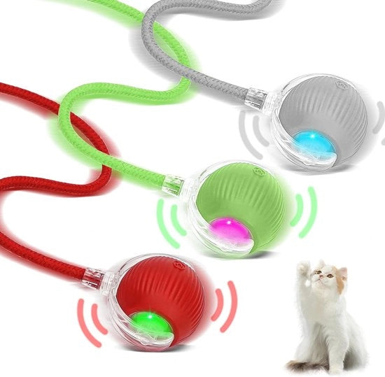 Giocattolo Gatto Interattivo - 3 Pezzi - Ricarica USB - Tre Modalità Funzionanti - Ruote Elettriche 360° Intelligente - Autoselezione