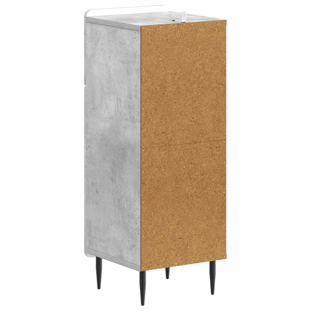 Mobiletto da Bagno HAARLEM Grigio Cemento 30 x 31 x 80 cm 896828