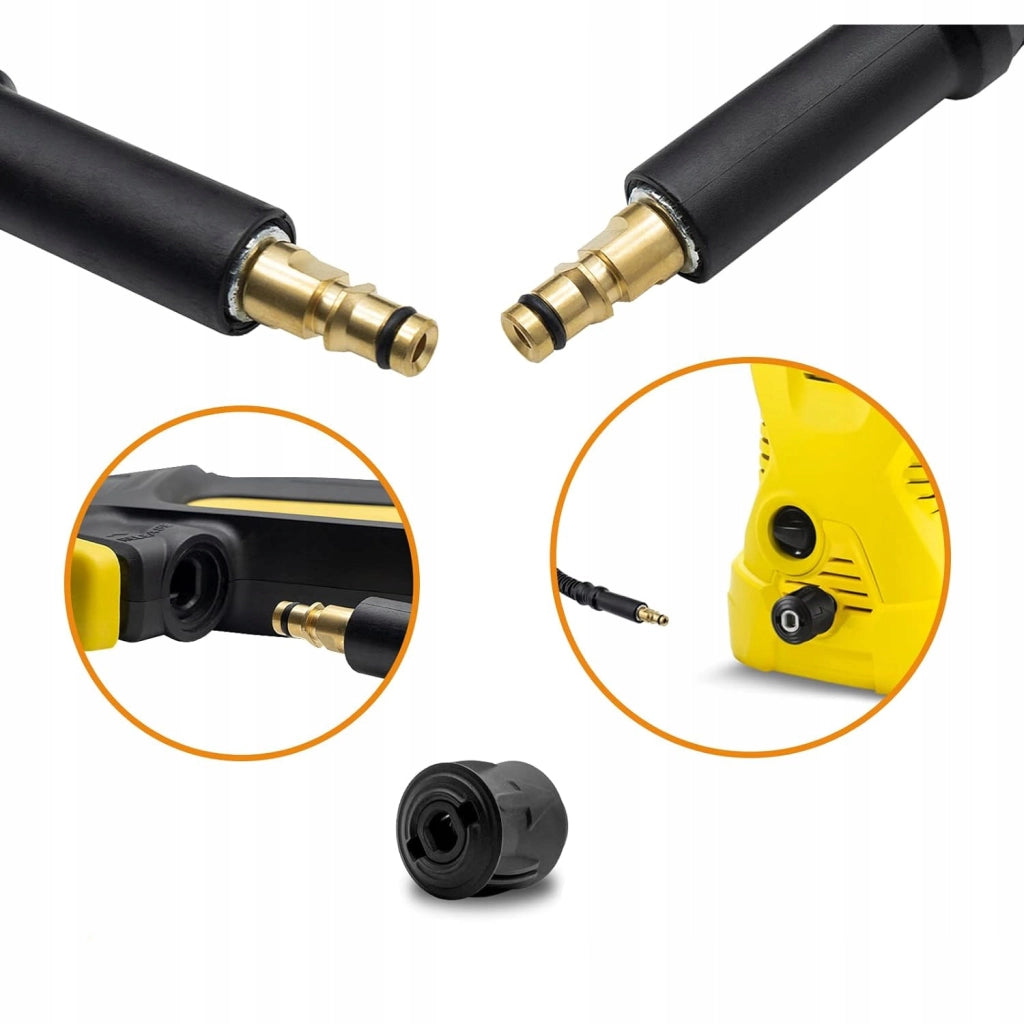 Tubo Alta Pressione 15m di Ricambio compatibile con Idropulitrice Kärcher K2–K7 – Click Connect, Nylon, 180 Bar, 60°C