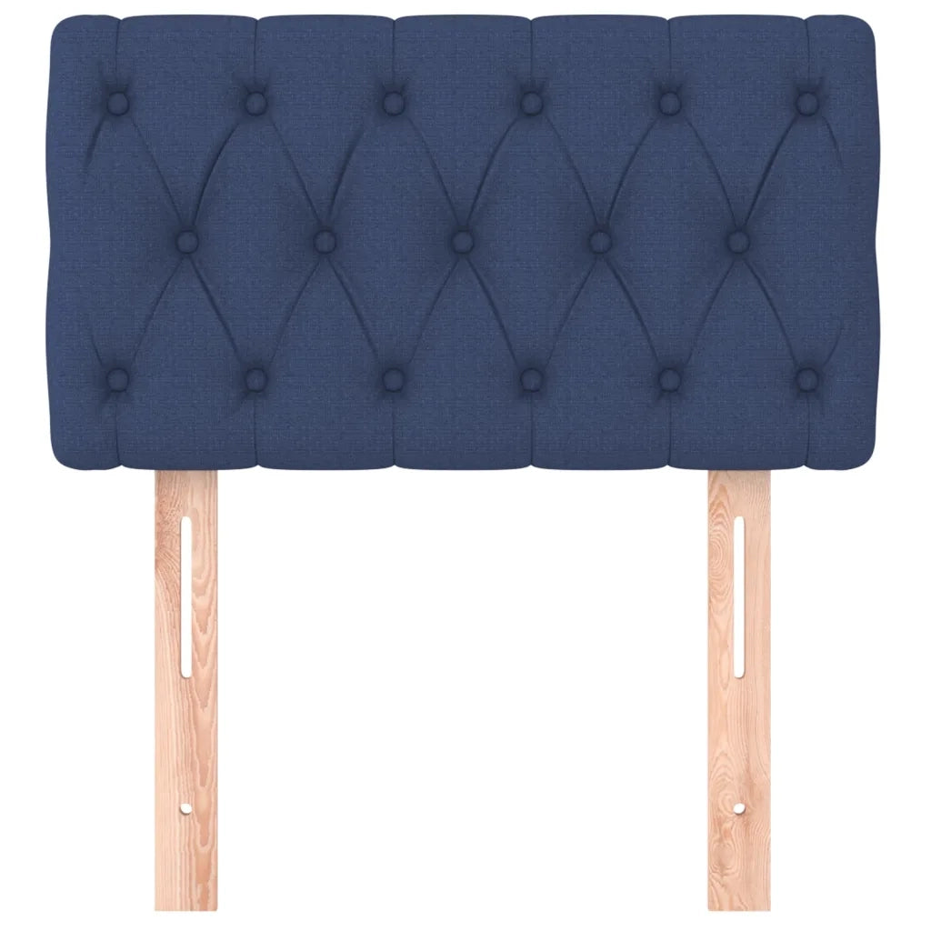 Testiera Blu 80 x 7 x 78/88cm in Tessuto