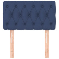 Testiera Blu 80 x 7 x 78/88cm in Tessuto