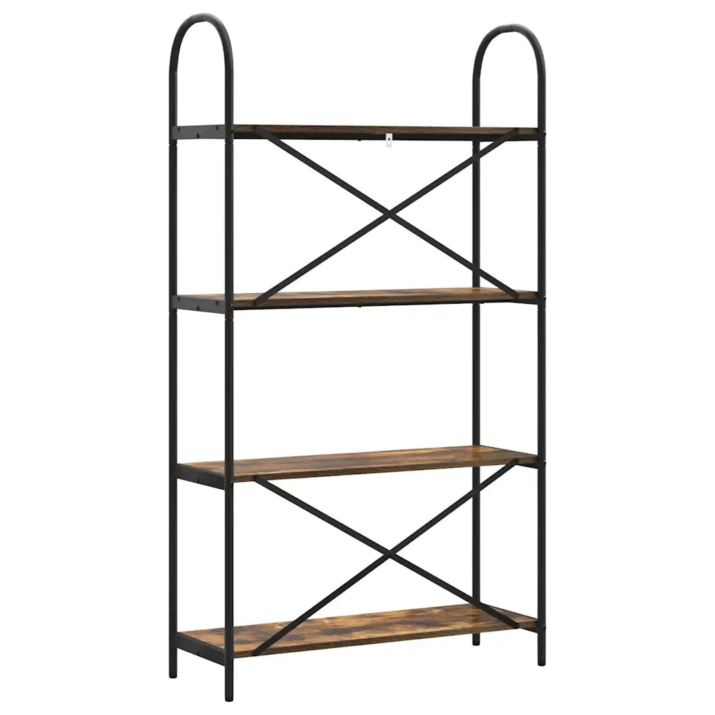Libreria-Scaffale per Libri-Mobile di Stoccaggio Rovere fum¨¦ 80 x 30 x 146 cm Legno multistrato 887167