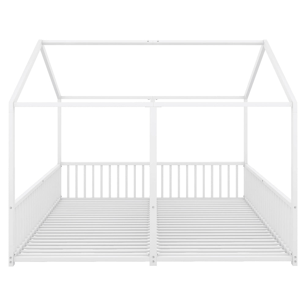 Letto a castello per bambini - Xylo - 90x200 cm - Bianco - Design casa con rampa e scala
