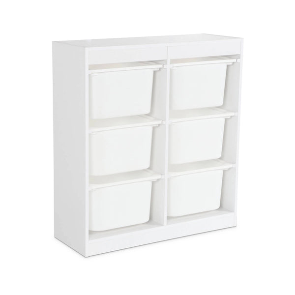 Contenitore per bambini con 6 contenitori, bianco