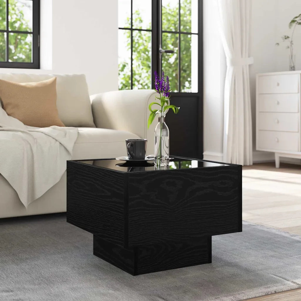 Tavolino da salotto Rovere nero 40 x 40 x 30 cm 879658
