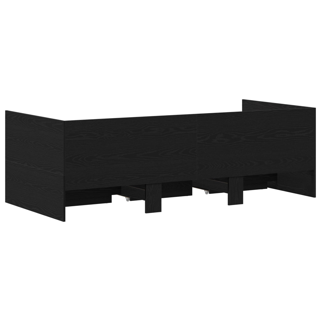 Daybed Rovere nero Legno ingegnerizzato 90 x 200 cm Durevole