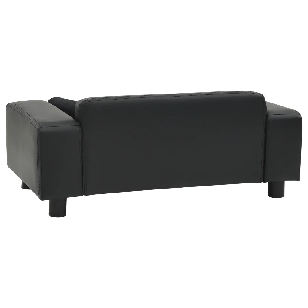 Divano per Cani Nero 81x43x31 cm in Peluche e Similpelle 170954