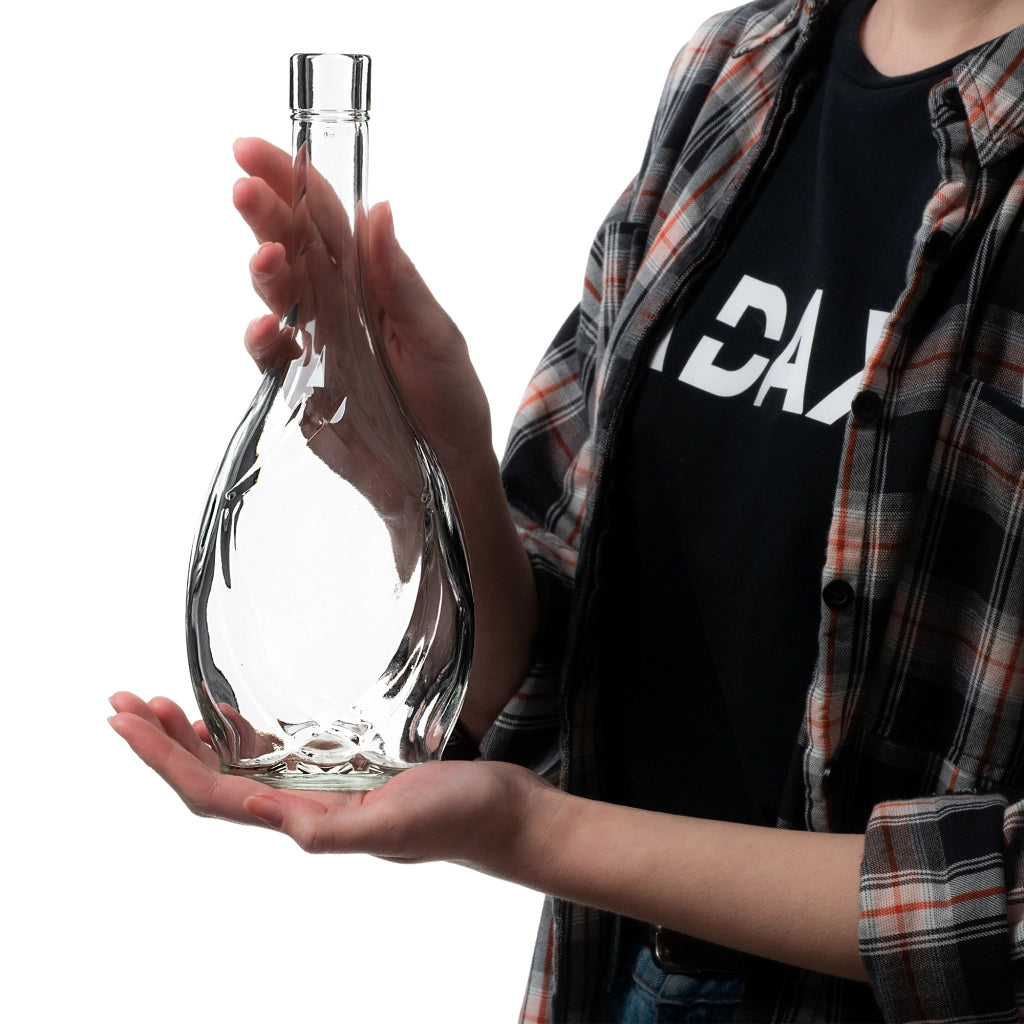 KADAX Icona Bottiglia in vetro da 500 ml (0,5 l) Bottiglie da vino 10 pezzi + tappo di sughero