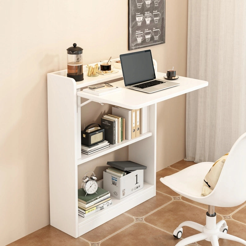 Scrivania pieghevole da parete bianca armadio scaffale scaffale moderno tavolo per laptop