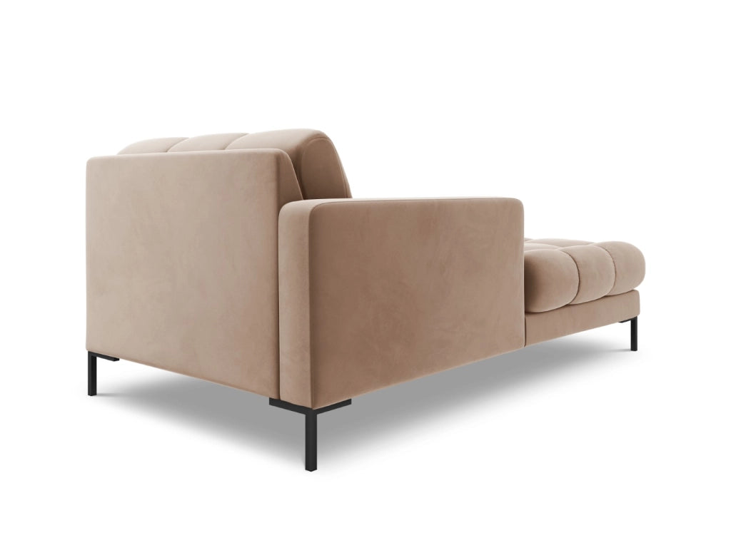 Cosmopolitan Design - Chaise longue sinistra "Bali" in velluto beige 