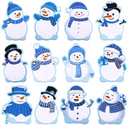 Set di Notifiche di Natale da 12 - Biglietti Autoadesivi - Figura di Neve in Inverno - Colore Vibrante - Carta - Dimensioni 3,9 x 3,1 cm - Notifiche di Natale