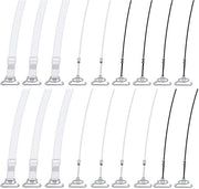 Bande di sostegno trasparenti - 9 paia - Antiscivolo - Adattabili - Convertibili - 39,5 cm di lunghezza - Invisibili sotto la biancheria - Bande di sostegno per reggiseno