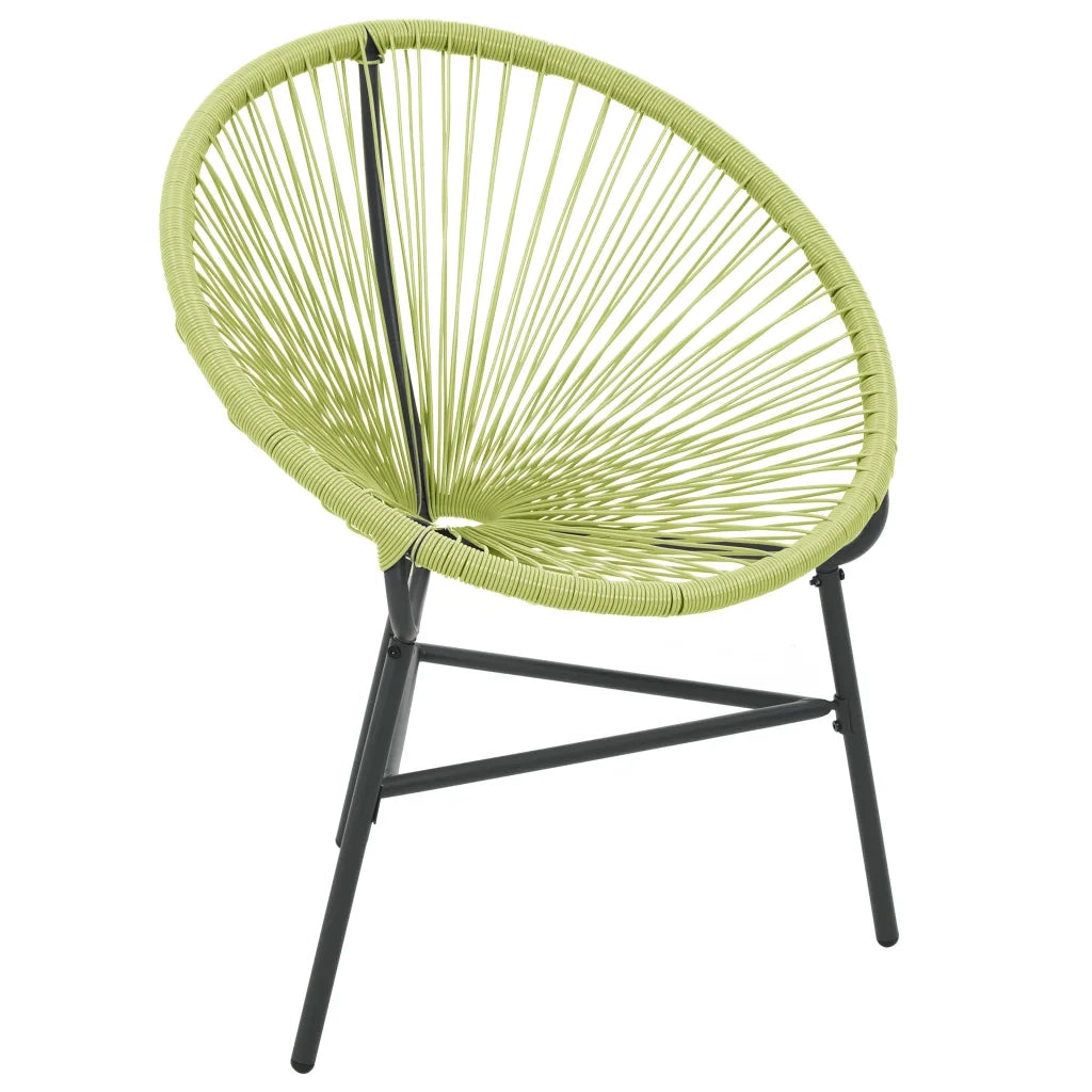 Sedia Acapulco da Giardino in Polyrattan Verde 313141