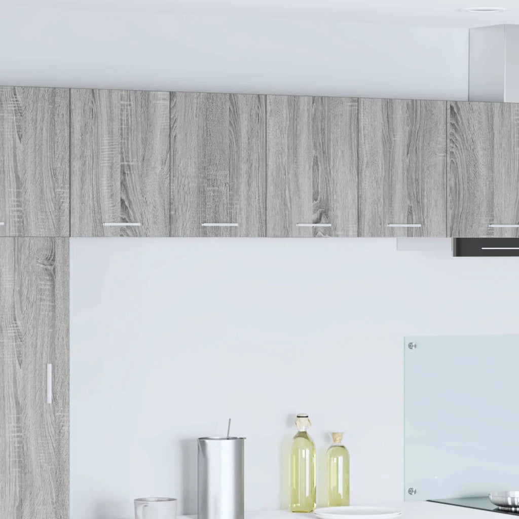 Armadio pensile 2 pcs Grigio Sonoma e Bianco 60 x 31 x 40 cm