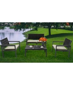 SALOTTO OREGON IN METALLO COMPLETO DI CUSCINI ARREDO GIARDINO ESTERNO