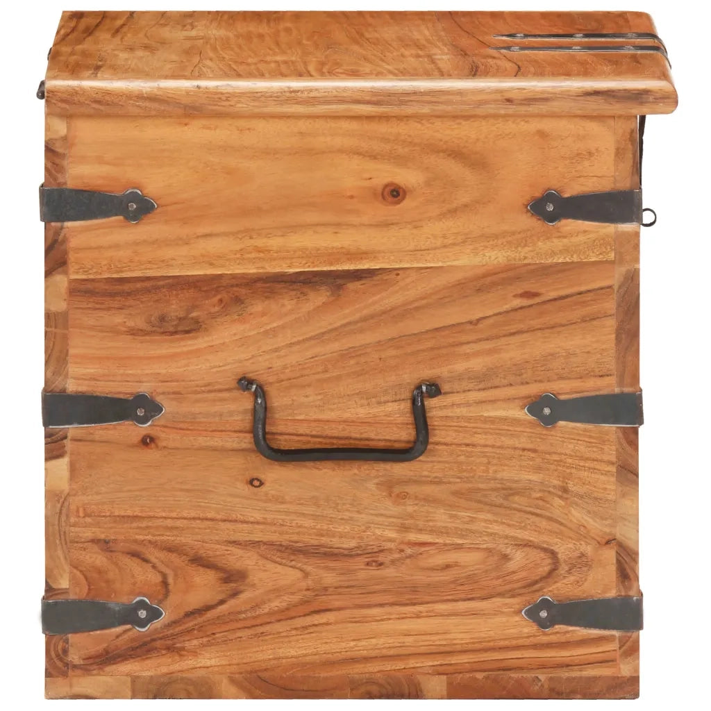 Baule 40x40x40 cm in Legno Massello di Acacia 289645