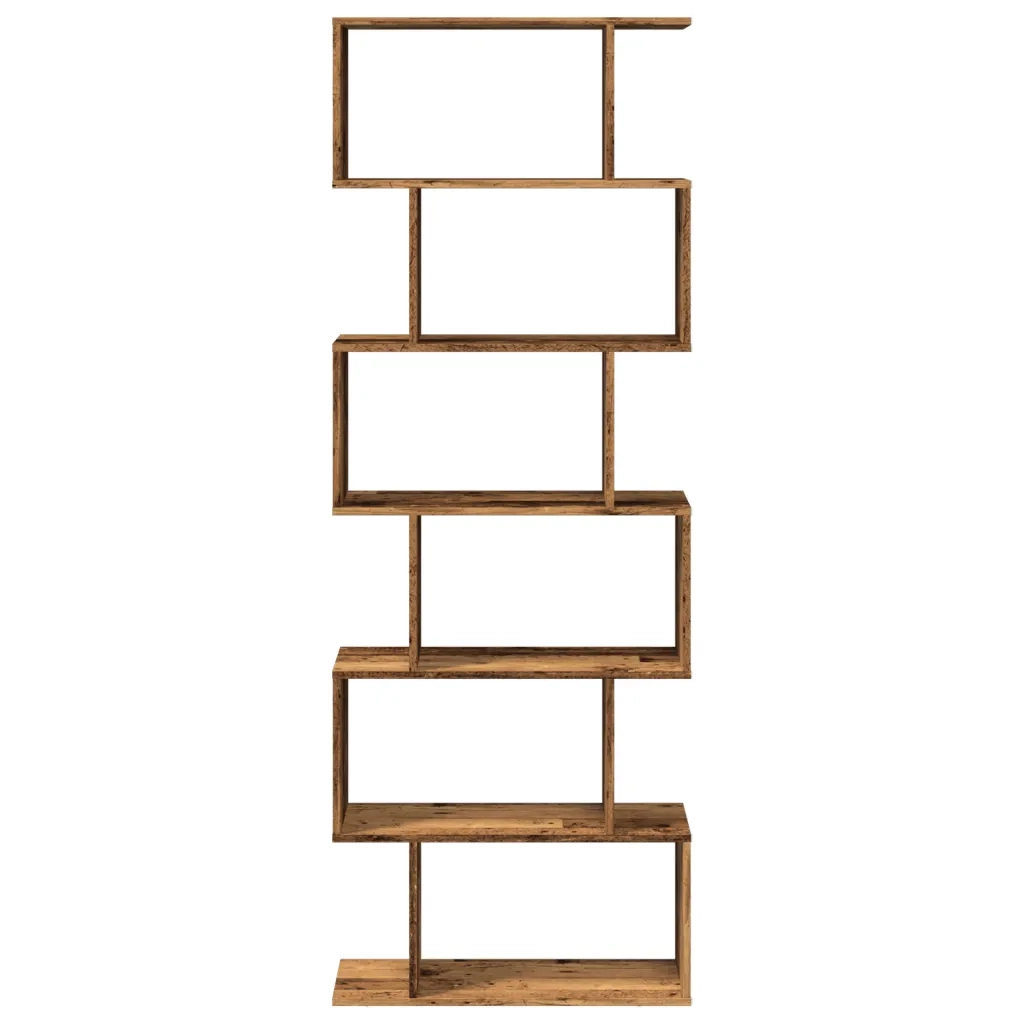 vidaXL Libreria Divisorio 6Ripiani Legno Antico 70x24x193cm Truciolato