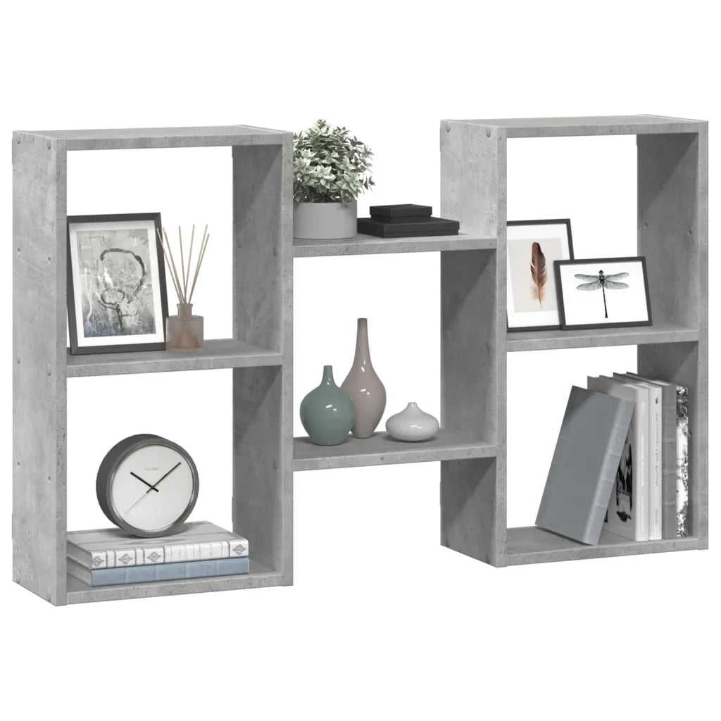 Scaffale a Muro Grigio Cemento 96x18x60 cm in Truciolato 853230