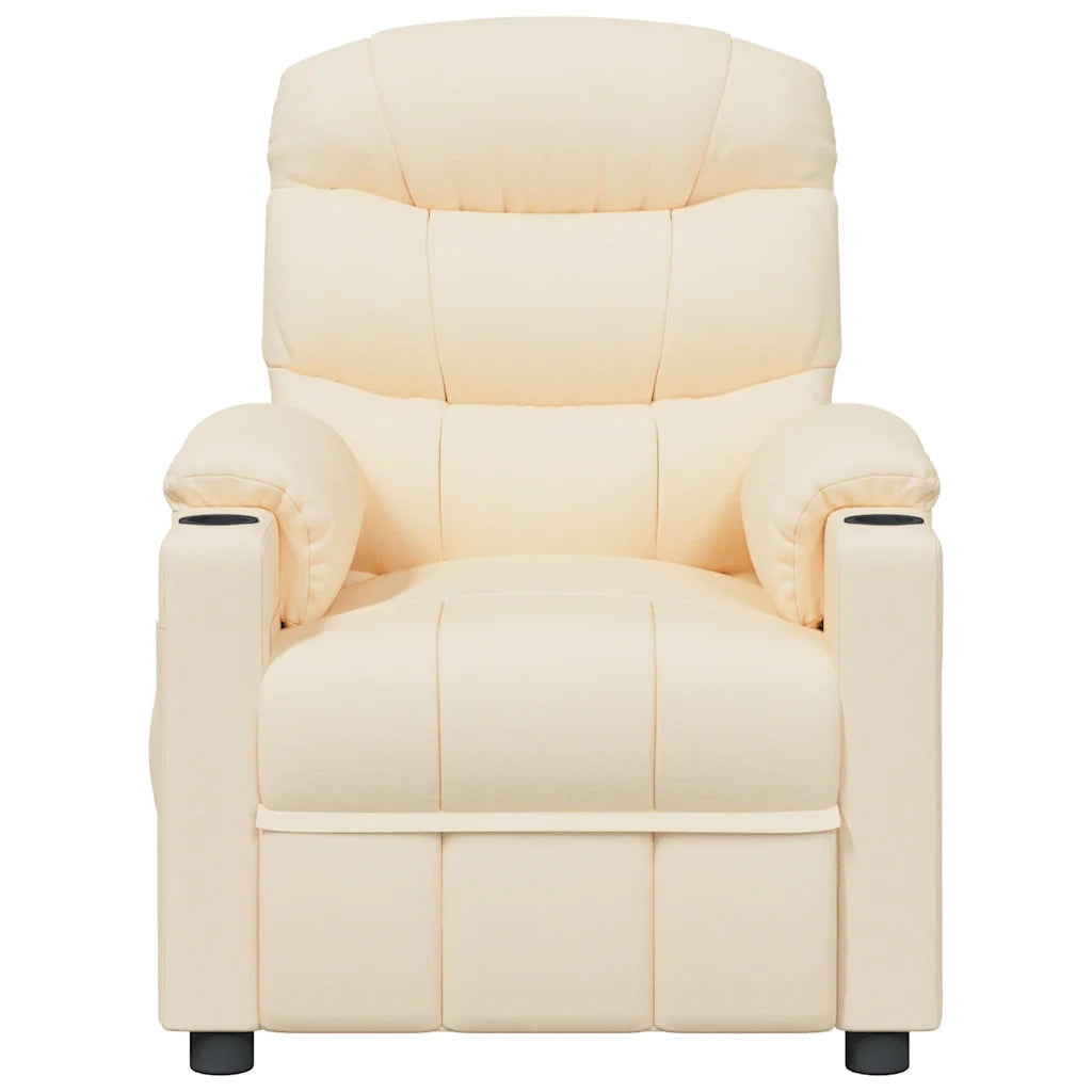 Poltrona Massaggiante Crema in Tessuto 348091
