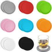 16 pacchi di sottopiani in silicone per bicchieri, sottopiani rotondi per bicchieri, sottopiani antiscivolo lavabili per bicchieri, sottopiani per bicchieri, sottopiani per bicchieri resistenti al calore per uso domestico, bar, ufficio e decorazione