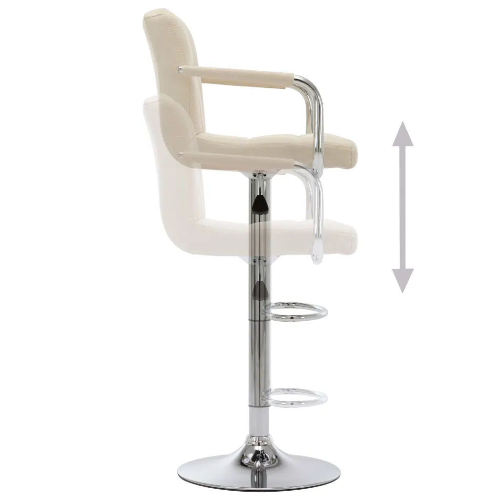 Sedie da Bar 2 pz Crema in Tessuto  cod mxl 70354